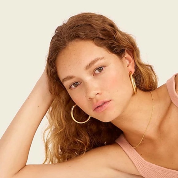 J. Crew 2” Gold hoop earrings Item AL791 - Picture 7 of 7